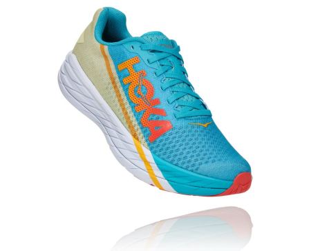 Hoka Rocket X - Tenis Corrida Estrada Homem Azuis / Verdes | PT-mVOf8TN